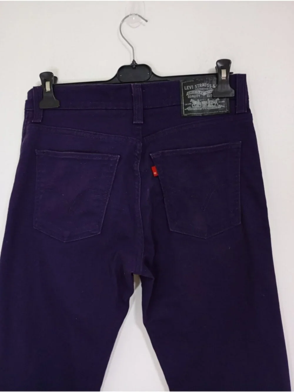 Levis 510 Super Skinny Purple Denim Jeans W32 L30 Mens Stretch Cotton